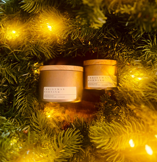 CHRISTMAS MORNING ROSE GOLD TIN SET